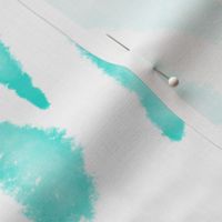 Ikat Ink Blot aqua and white