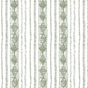 Boho woven texture Jabari stripe green