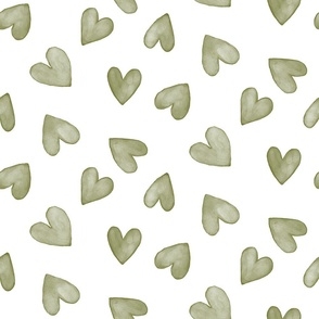 Hearts green medium