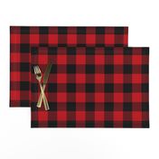 (Large) Punk Rock Emo Black and Red Buffalo Plaid