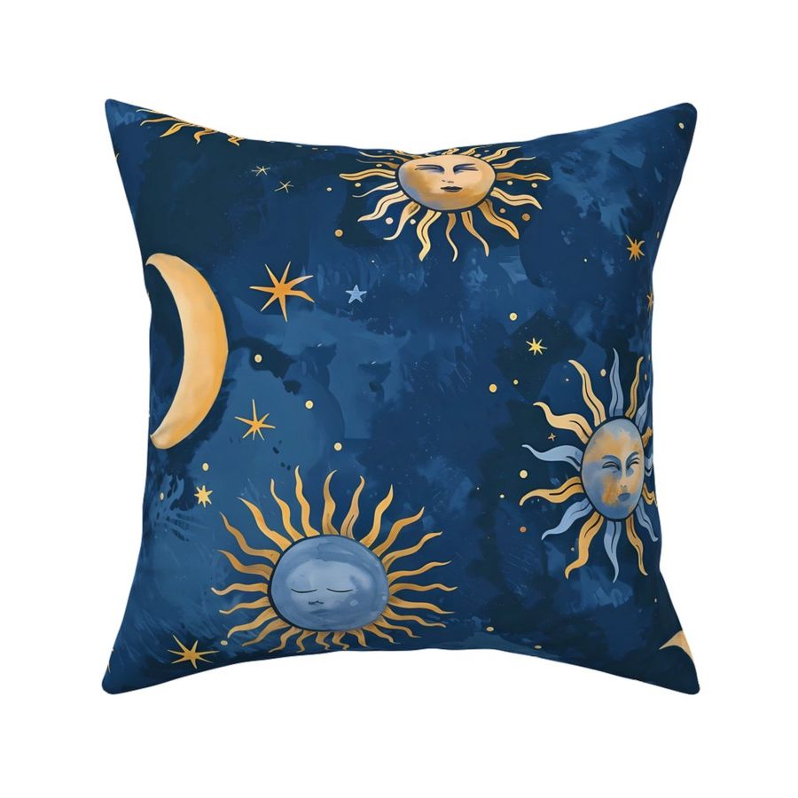 Starry Sky Magic - Celestial Sun and Moon Pattern