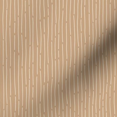 Hand Drawn Stripes Skinny Lines Medium Tan Brown