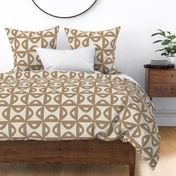 Gold And Beige Retro Geometric Wallpaper Bedlinen Design