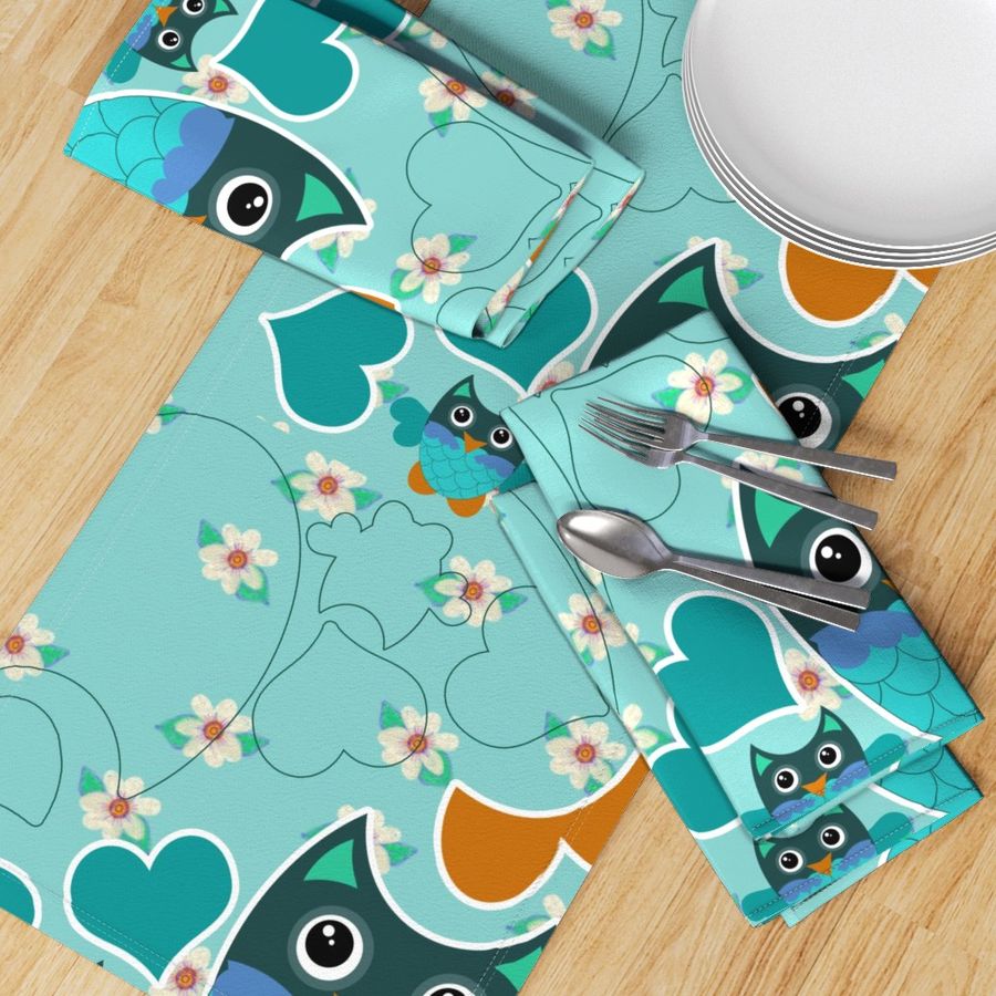 Aqua Owl Cut-and-Sew Kit