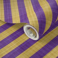 Diagonal Linen Stripe - Purple Yellow