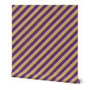 Diagonal Linen Stripe - Purple Yellow