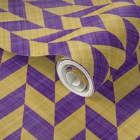 Chevron Linen - Zigzag Alternate - Purple Yellow