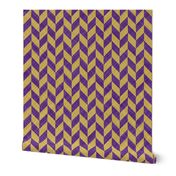 Chevron Linen - Zigzag Alternate - Purple Yellow