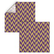 Chevron Linen - Zigzag Alternate - Purple Yellow