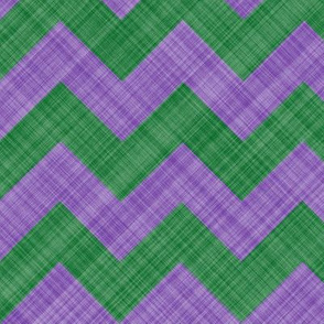 Chevron Linen - Zigzag - Lavender Green