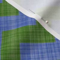 Chevron Linen - Zigzag - Green Blue