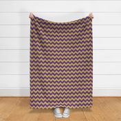 Chevron Linen - Zigzag - Purple Yellow