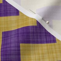 Chevron Linen - Zigzag - Purple Yellow