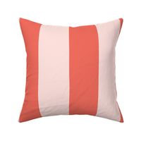 Carnival Stripe in Coral and Seashell Pink (4 inch)