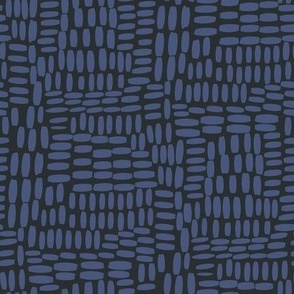 Tibbets: Organic Geometric - Blue on Black