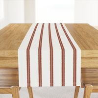 (M) Ikat stripes boho style rust and white