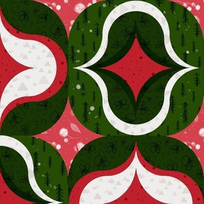 Holiday Ornament Cheater Quilt