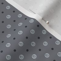 Swirly Dots-Gray