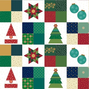 A Holly Jolly Christmas Cheater Quilt