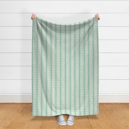 Floral Stripe — Soft Green