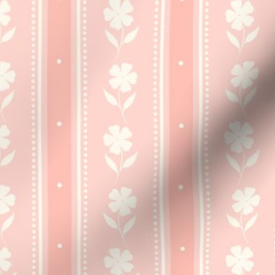 Floral Stripe — Peach