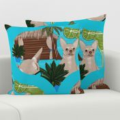 24” Chihuahuas Cabanas And Cocktails Retro Ogee - Large