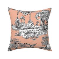 Lovely India Toile De Jouy Peach