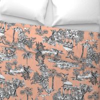 Lovely India Toile De Jouy Peach