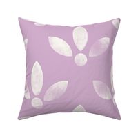 (large) Simple minimalist gritty flower lilac pastel purple lavender white