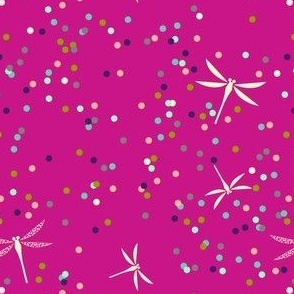 Dragonfly Dots - Magenta