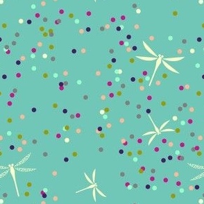 Dragonfly Dots - Turquoise