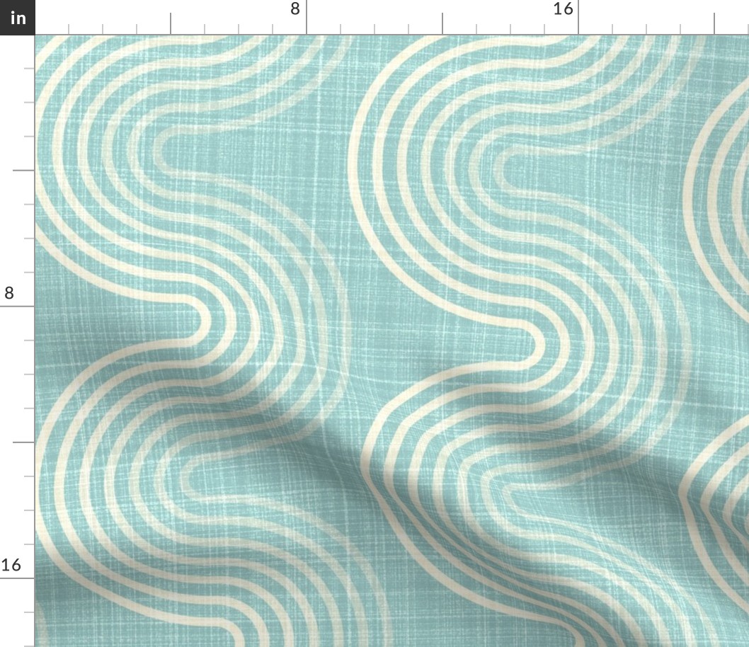 Ribbons - Large / Textured - Pastel Turquoise