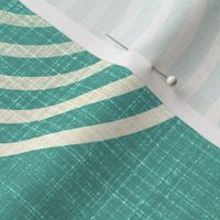 Ribbons - Large / Textured - Teal - Sea Blue