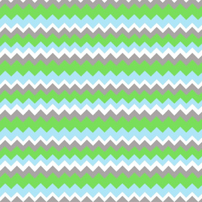 chevron in gray green and blue