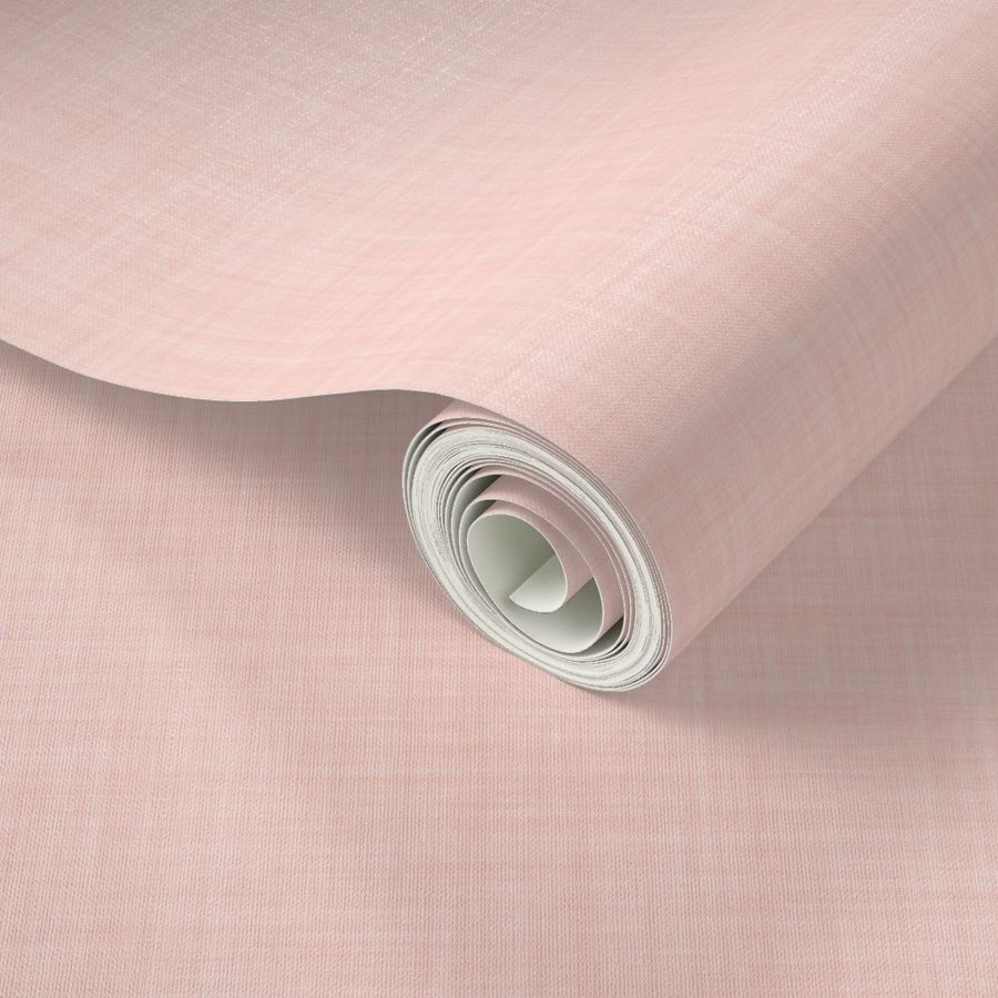 Faux Linen Pink Solid - Light Pink Linen Texture - Rose Solid - Baby Girl Pink