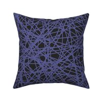 Strung Out//purple large version purple line crisscross scribble charcoal gray contemporary line design for fabric and wallpaper by M.C. Selfridge