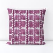 Linear modern tie dye shibori zig zags dark berry pink