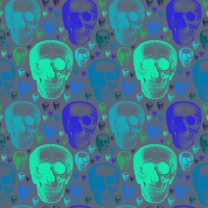 skulls greens/blues one direction