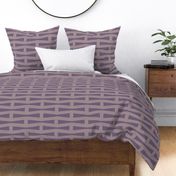 bold retro organic lines plum purple and lavender gray | large