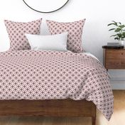 starburst circles lattice two color peach black 3 three inch geometric grid