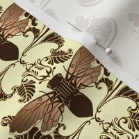 Chocolate Cicada Damask