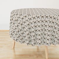 Wire Fox Terrier andPaw Prints fabric