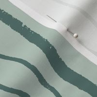 Wavy Stripes - Teal Green - Large Version