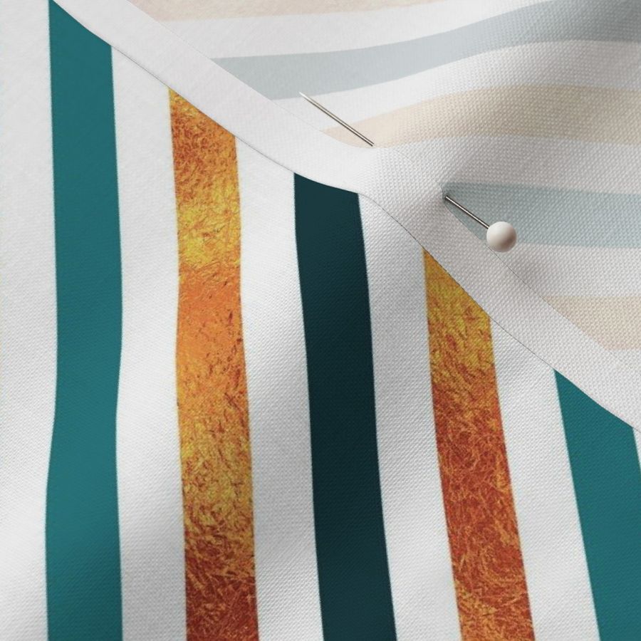 Teal-Copper-Stripe on White