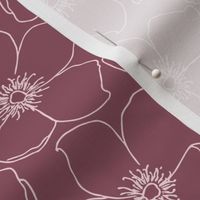 Wild Rose Outline In Purple