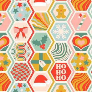 CHRISTMAS PATCHWORK-RETRO