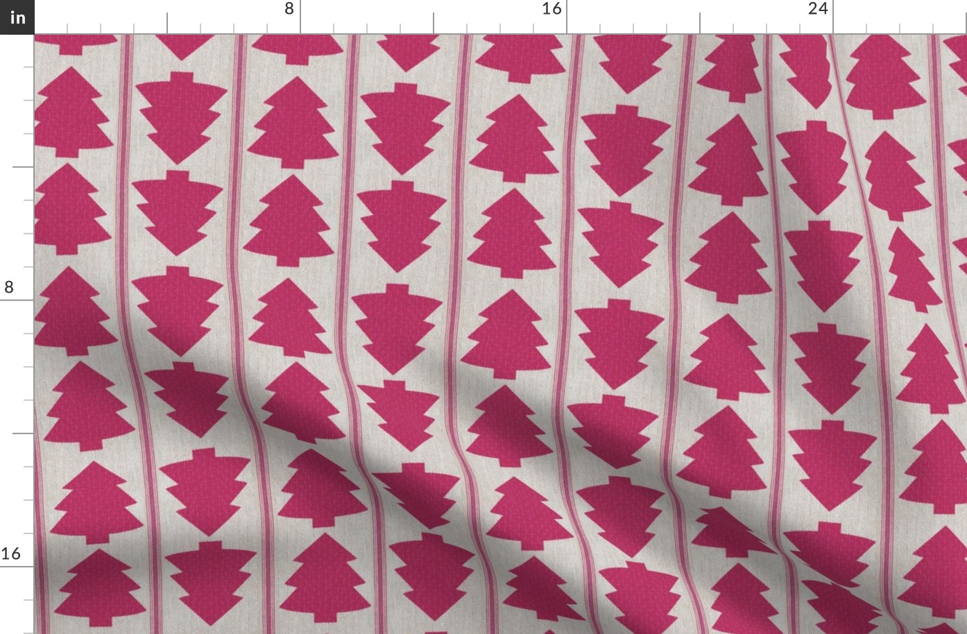 Christmas tree cut out Hot Pink