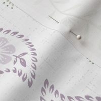 Pretty paisley - French Country Stripe - Soft lilac and green