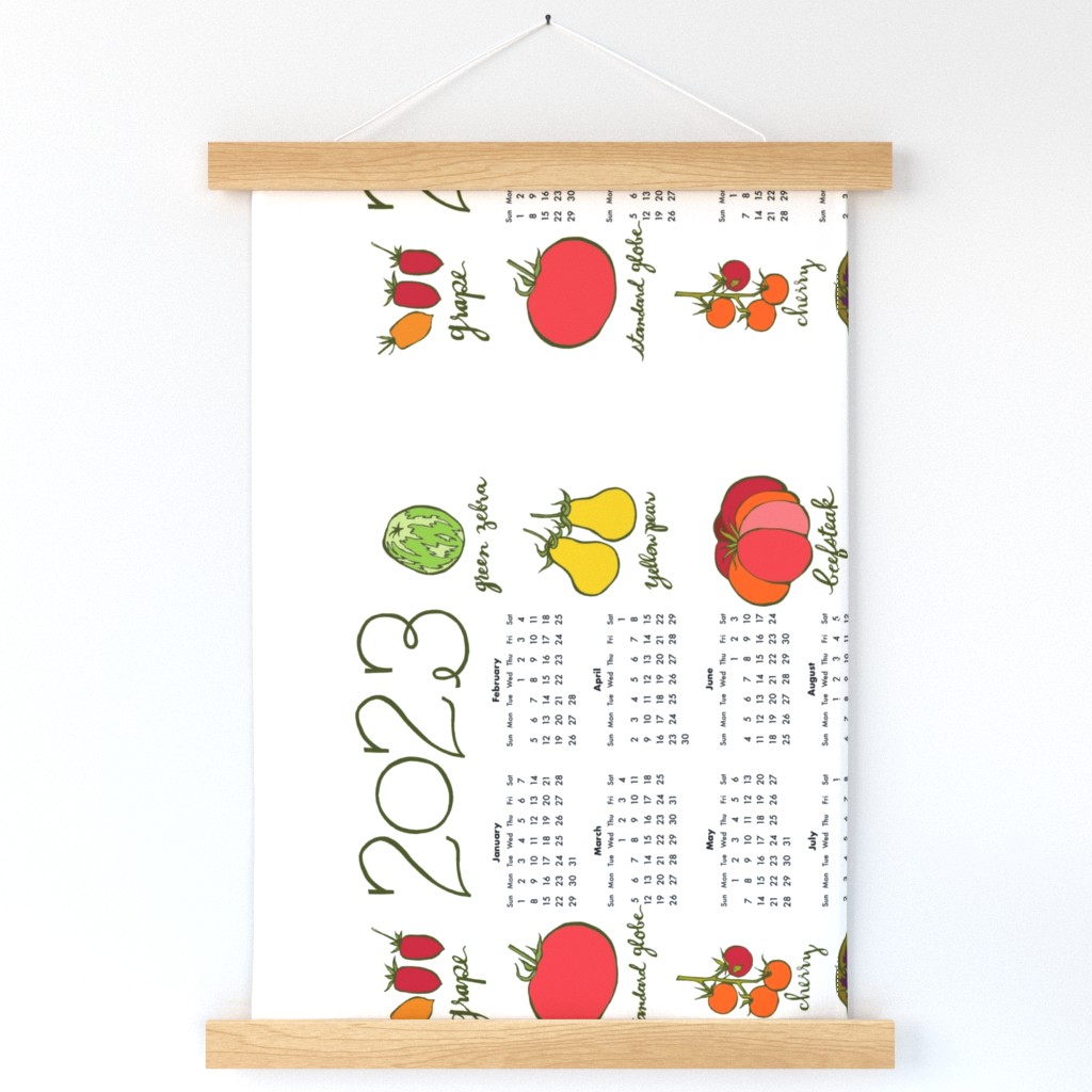 2023 tea towel calendar - tomato varieties 