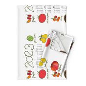 2023 tea towel calendar - tomato varieties 